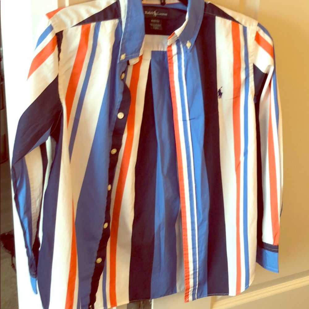 Boys Polo  Striped Shirt - Med (10/12)